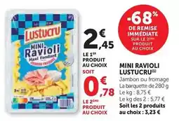 Hyper U Lustucru - mini ravioli offre