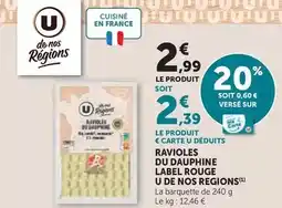 Hyper U U - ravioles du dauphine label rouge de nos regions offre