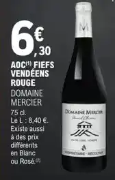E.Leclerc Mercier - aoc(1) fiefs vendées rouge offre