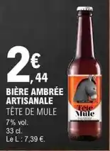 E.Leclerc Bière ambrée artisanale offre