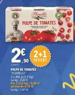 E.Leclerc Florelli - pulpe de tomates offre