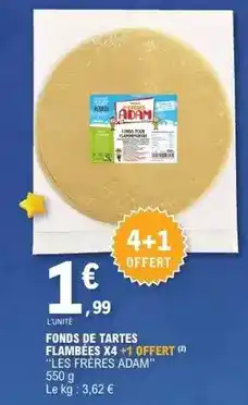 E.Leclerc Adam - fonds de tartes flambées x4 offre