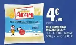 E.Leclerc Adam - mix emmental mozzarella offre