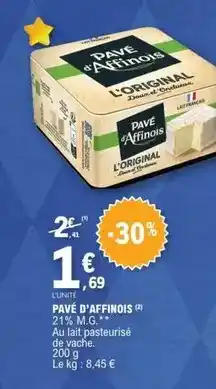 E.Leclerc Pavé d'affinois 21% m.g offre