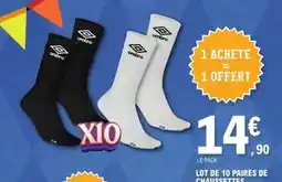 E.Leclerc Umbro - lot de 10 paires de pâtissettes offre