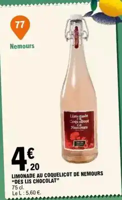 E.Leclerc Limonade au coquelicot de semours des lis chocolat offre