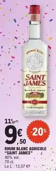 E.Leclerc Saint james - rhum blanc agricole offre
