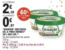 E.Leclerc Boursin - onctueux ail & fines herbes offre