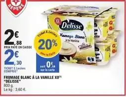 E.Leclerc E.leclerc - fromage blanc à la vanille x8 offre