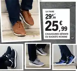 E.Leclerc Chaussures détente ou baskets homme offre