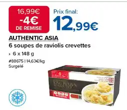Costco AUTHENTIC ASIA 6 soupes de raviolis crevettes offre