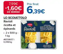Costco LO SCOIATTOLO Ravioli ricotta et épinards offre