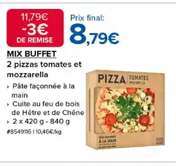 Costco MIX BUFFET 2 pizzas tomates et mozzarella offre