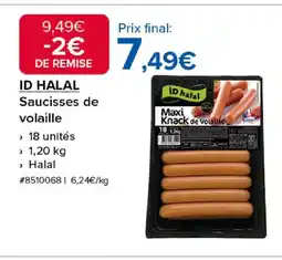 Costco ID HALAL Saucisses de volaille offre