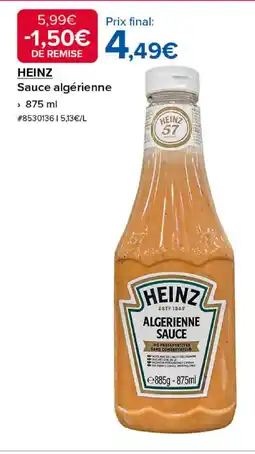 Costco HEINZ Sauce algérienne offre