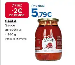Costco SACLA Sauce arrabbiata offre
