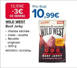Costco WILD WEST Beef Jerky offre