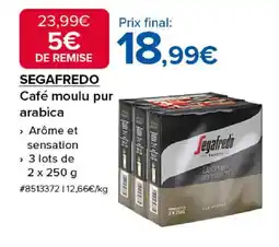 Costco SEGAFREDO Café moulu pur arabica offre