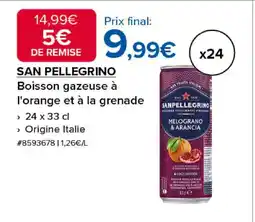 Costco SAN PELLEGRINO Boisson gazeuse à l'orange et à la grenade offre