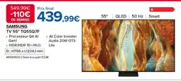 Costco SAMSUNG TV 55" TQ55Q7F offre