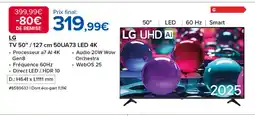 Costco LG TV 50"/127 cm 50UA73 LED 4K offre