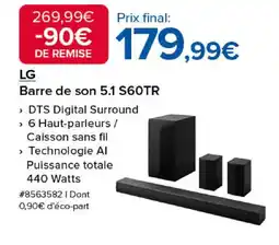 Costco LG Barre de son 5.1 S60TR offre