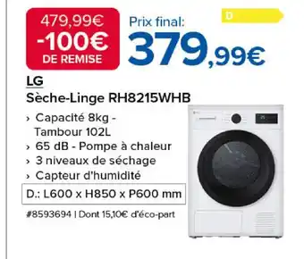 LG Sèche-Linge RH8215WHB
