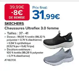 Costco SKECHERS Chaussures Ultraflex 3.0 femme offre