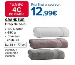 Costco GRANDEUR Drap de bain offre