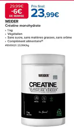 Costco WEIDER Créatine monohydrate offre