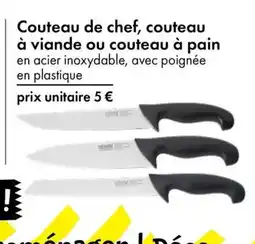 TEDi Couteau de chef, couteau à viande ou couteau à pain offre