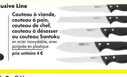 TEDi Couteau à viande, couteau à pain, couteau de chef, couteau à désosser ou couteau Santoku offre
