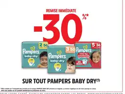 Intermarché Express Sur tout pampers baby dry offre