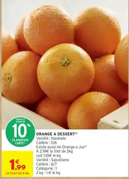 Intermarché Express Orange a dessert offre