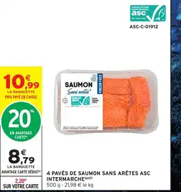 Intermarché Express INTERMARCHE 4 pavés de saumon sans arêtes asc offre