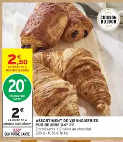 Intermarché Express Assortiment de viennoiseries pur beurre x4 offre