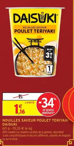 Intermarché Express Nouilles saveur poulet teriyaki offre