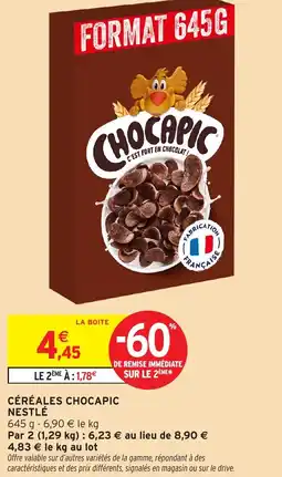 Intermarché Express Céréales chocapic nestlé offre