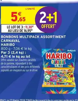 Intermarché Express HARIBO Bonbons multipack assortiment carnaval offre