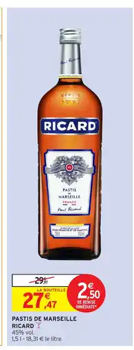 Intermarché Express RICARD Pastis de marseille offre