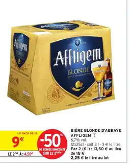 Intermarché Express AFFLIGEM Bière blonde d'abbaye offre