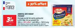 Netto PRÉSIDENT Emmental râpé fondant offre