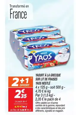 Netto YAOS NESTLÉ Yaourt à la grecque sur lit de fraises offre