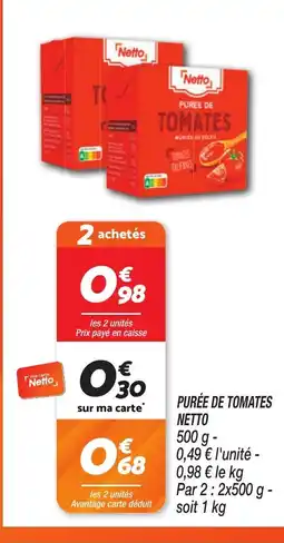 Netto NETTO Purée de tomates offre