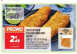 Netto NETTO Filets de colin d'alaska panés msc offre