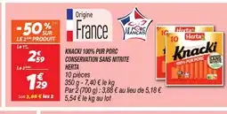 Netto HERTA Knacki 100% pur porc conservation sans nitrite offre