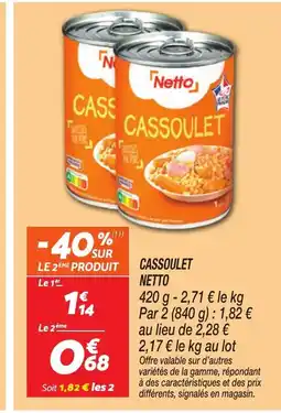 Netto NETTO Cassoulet offre