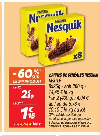 NESQUIK Barres de céréales