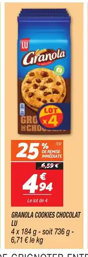 Netto GRANOLA Cookies chocolat offre