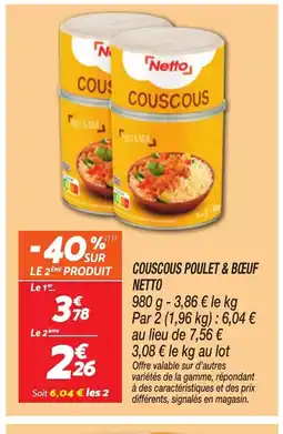 Netto NETTO Couscous poulet & bœuf offre